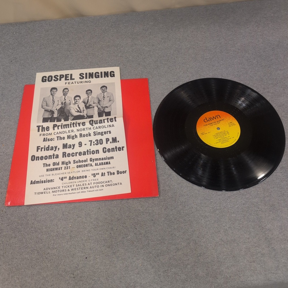 The Primitive Quartet The Only Fire Dawn Records D-3060 Gospel Vinyl LP Record - Picture 3 of 3